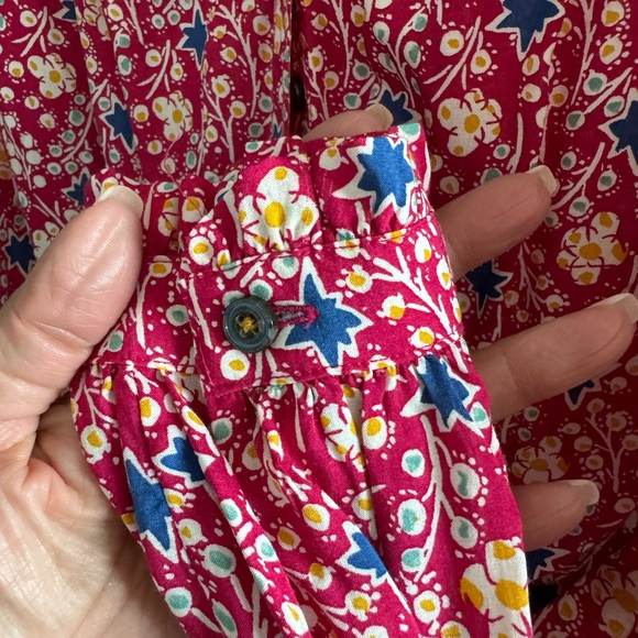 Pink pattern Anthropologie button down top - Picture 4 of 5